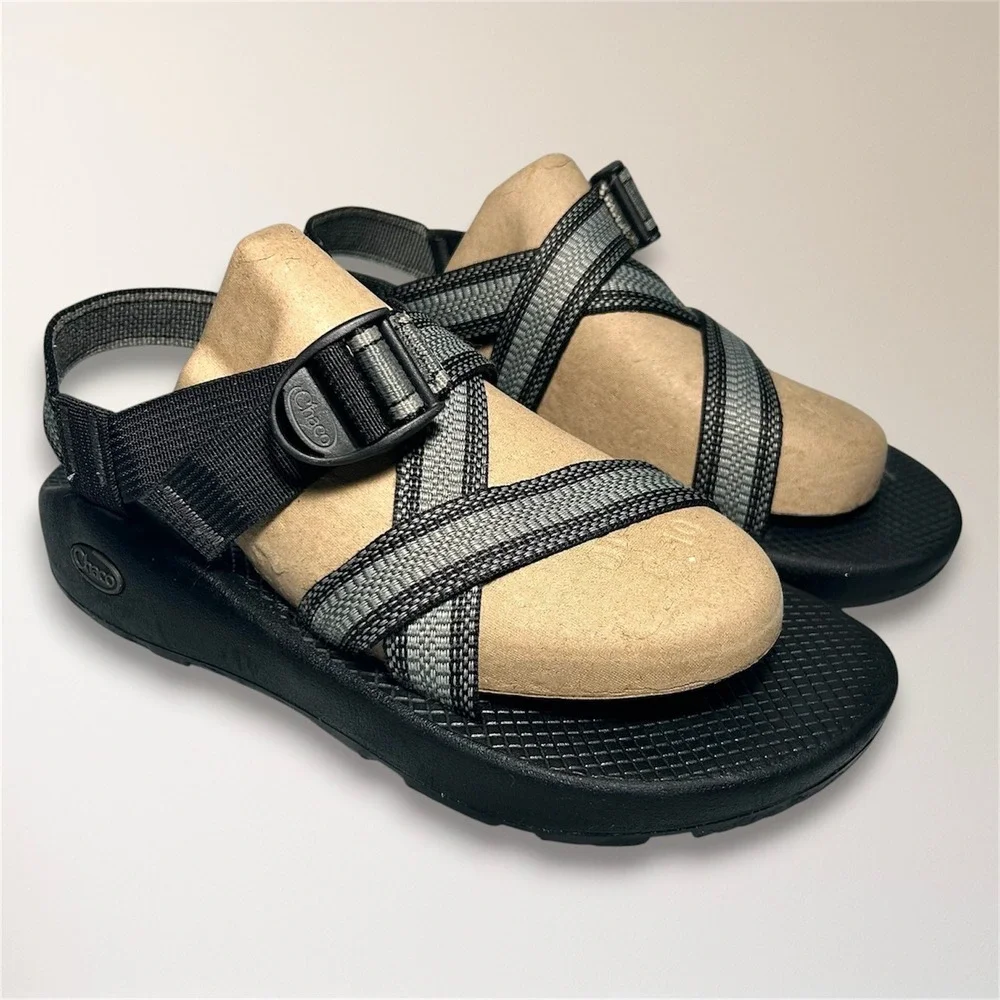 Chaco Z1 Classic Mens 9 Sport Sandals Black Grey‎ Adjustable Straps Hiking Water